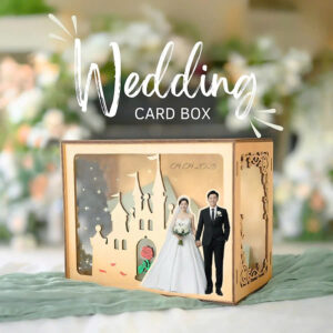 Hộp Thả Lời Chúc Đám Cưới, Sự Kiện, Sinh Nhật - Nghi Thức Cưới In Theo Yêu Cầu - W017