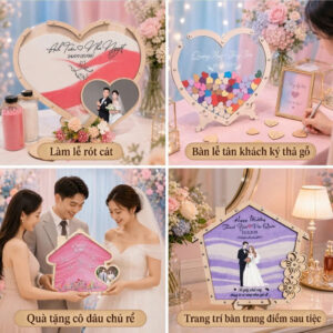 Tranh Rót Cát Đám Cưới - Nghi Thức Cưới Độc Đáo, Thiết Kế Theo Yêu Cầu ( Đã bao gồm cát) - W015