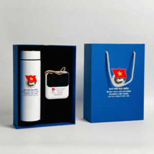 Set Bình Sạc In Logo Theo Yêu Cầu Quà Tặng Cao Cấp