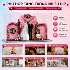 In Hình Đám Cưới, Sinh Nhật Theo Yêu Cầu - Standee 3D Đám cưới, Mô Hình Mica Lắp Ghép - W001