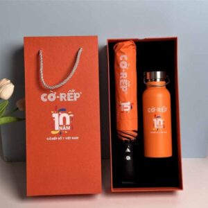 Set Ô Bình In Theo Yêu Cầu Làm Quà Tặng Khách Hàng