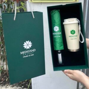 Set Ô Và Cốc In Logo Làm Quà Tặng Doanh Nghiệp