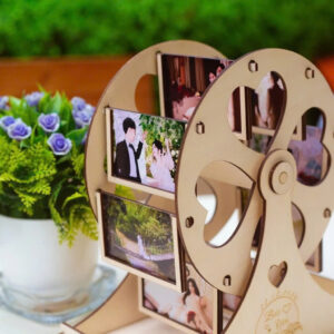 Ảnh Gỗ Đu Quay Xoay Vòng - Lưu Giữ Kỷ Niệm (8 Ảnh, In Theo Yêu Cầu) - W012