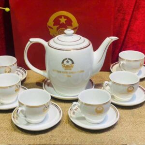 Bộ Ấm Chén Cao Cấp In Logo Theo Yêu Cầu